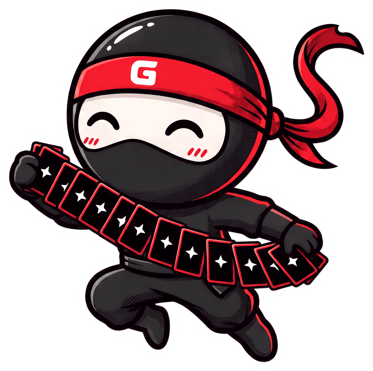 The Genki ninja shuffling a deck